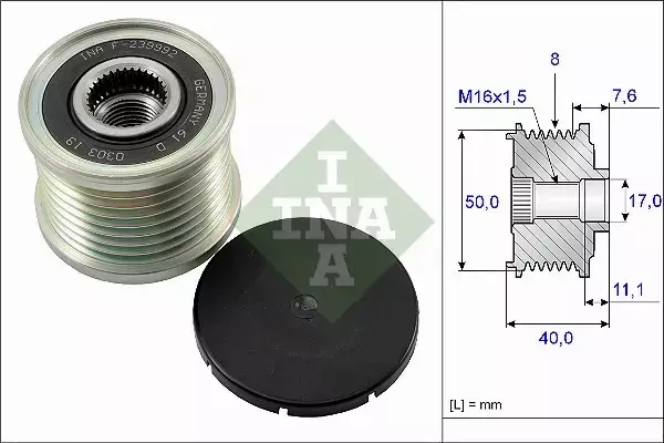 INA SPRZĘGŁO ALTERNATORA 535 0119 10 