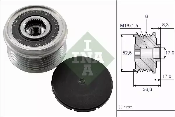 INA SPRZĘGŁO ALTERNATORA 535 0137 10 