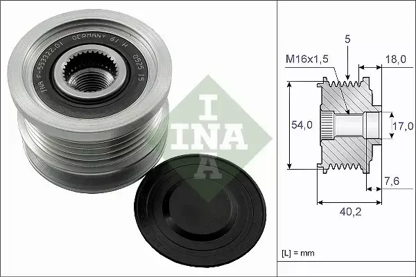 INA SPRZĘGŁO ALTERNATORA 535 0143 10 