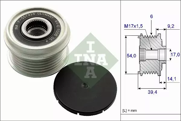 INA SPRZĘGŁO ALTERNATORA CITROEN NEMO PEUGEOT BIPPER 