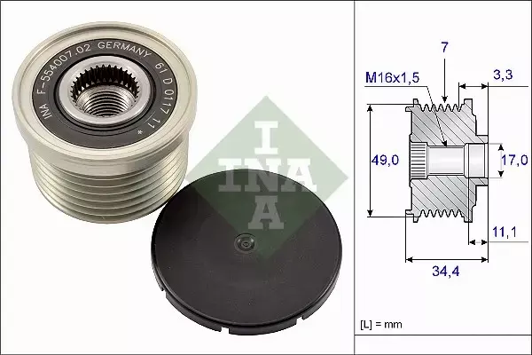 INA SPRZĘGŁO ALTERNATORA 535 0164 10 