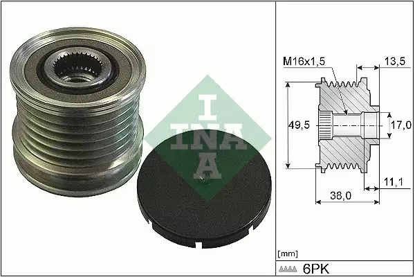 INA SPRZĘGŁO ALTERNATORA 535 0166 10 