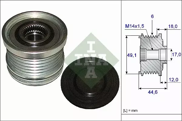 INA SPRZĘGŁO ALTERNATORA 535 0182 10 