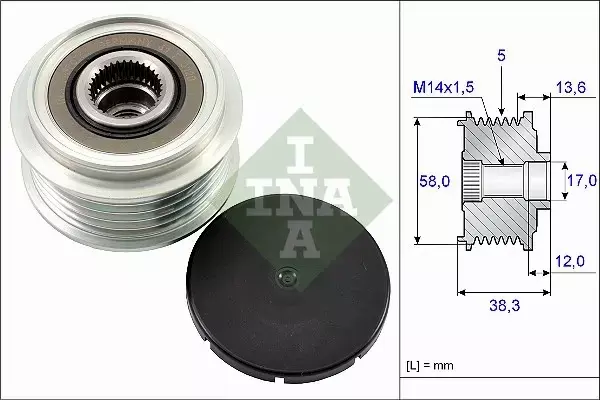 INA SPRZĘGŁO ALTERNATORA 535 0184 10 