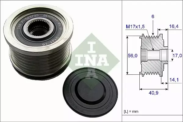 INA SPRZĘGŁO ALTERNATORA 535 0213 10 