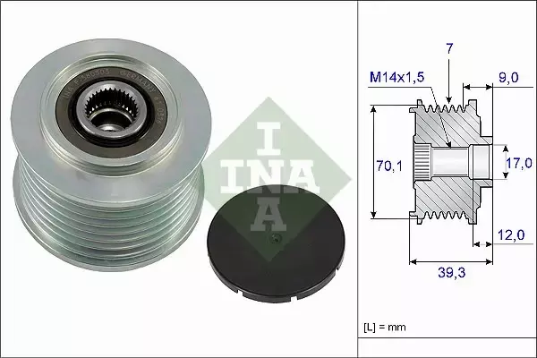 INA SPRZĘGŁO ALTERNATORA HONDA CRV II 2.2 CTDI 