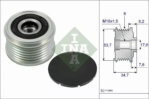 INA SPRZĘGŁO ALTERNATORA 535 0224 10 