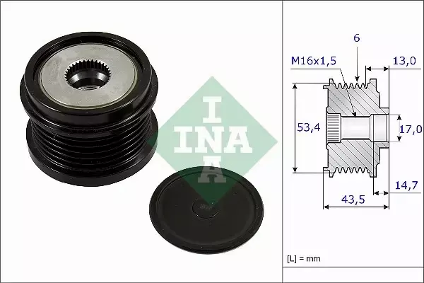 INA SPRZĘGŁO ALTERNATORA 535 0237 10 