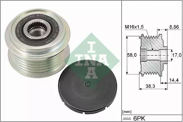 INA SPRZĘGŁO ALTERNATORA 535 0296 10 