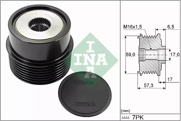 INA SPRZĘGŁO ALTERNATORA 535 0314 10 