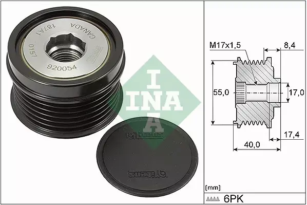 INA SPRZĘGŁO ALTERNATORA 535 0316 10 