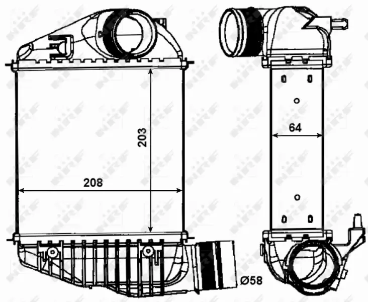 NRF CHŁODNICA POWIETRZA INTERCOOLER 30015 