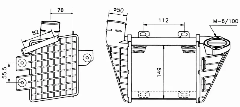 NRF CHŁODNICA POWIETRZA INTERCOOLER 30023 