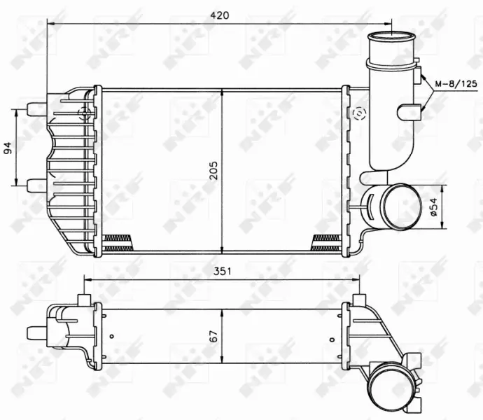 NRF CHŁODNICA POWIETRZA INTERCOOLER 30066A 