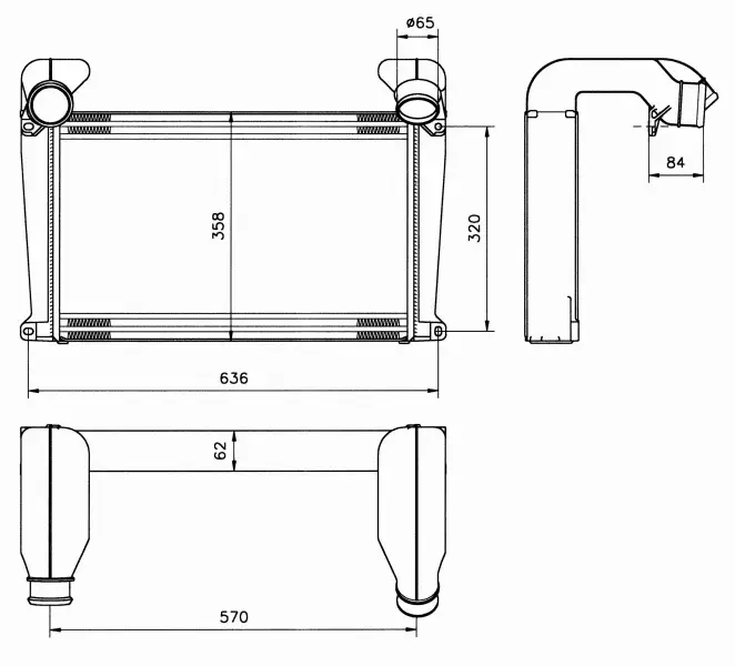 NRF CHŁODNICA INTERCOOLER 30099 