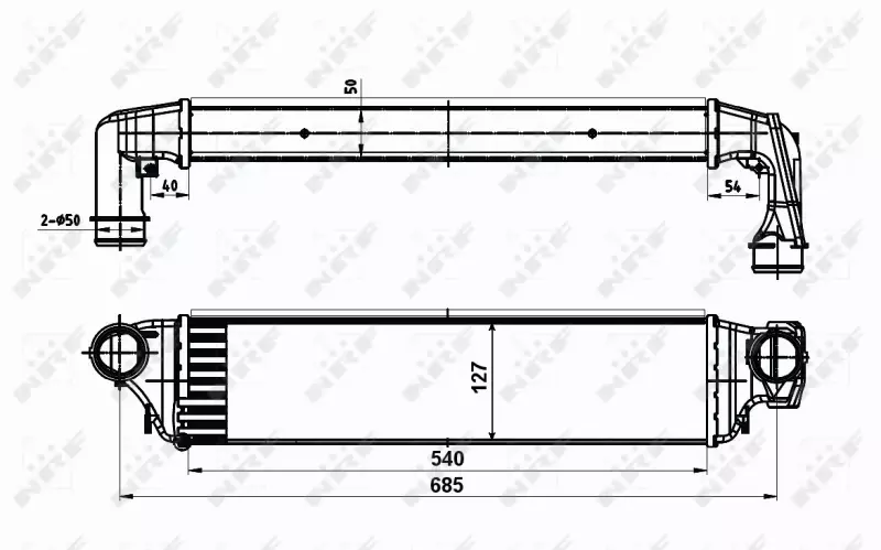 NRF CHŁODNICA POWIETRZA INTERCOOLER 30119A 