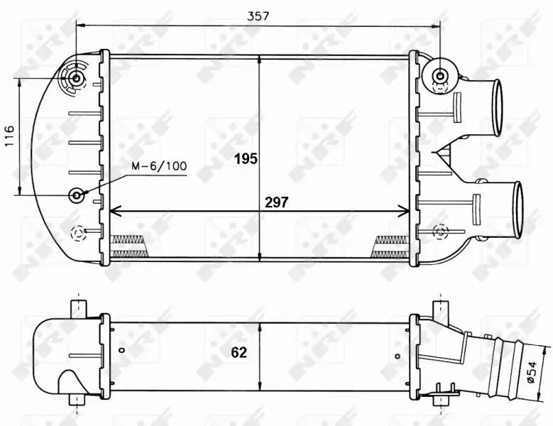 NRF INTERCOOLER 30122A 