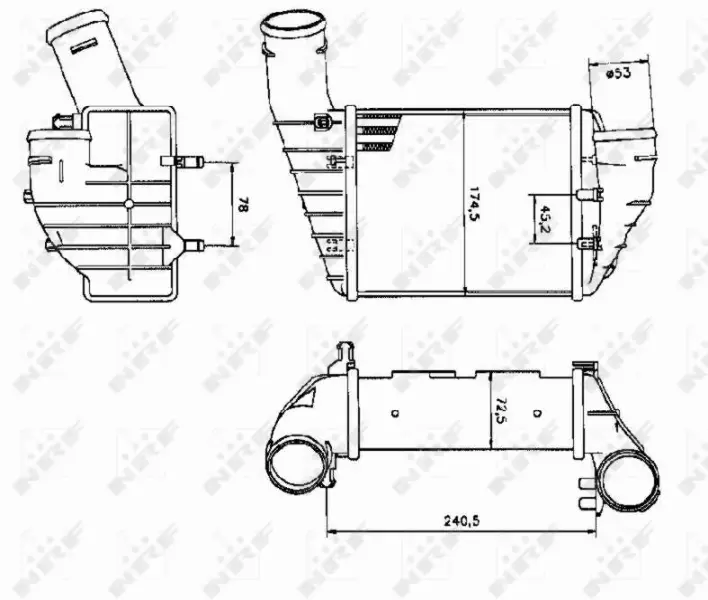 NRF CHŁODNICA POWIETRZA INTERCOOLER 30131 