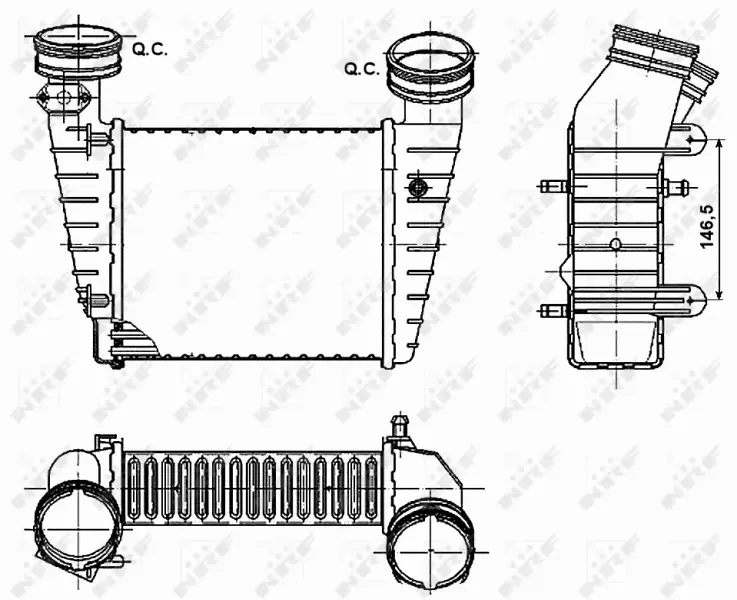 NRF CHŁODNICA POWIETRZA INTERCOOLER 30147A 