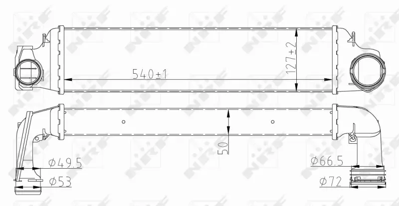 NRF CHŁODNICA POWIETRZA INTERCOOLER 30154A 