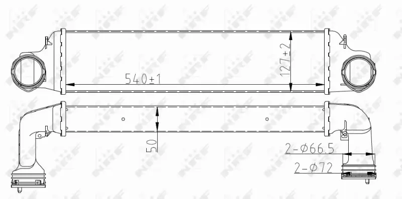 NRF CHŁODNICA POWIETRZA INTERCOOLER 30165A 