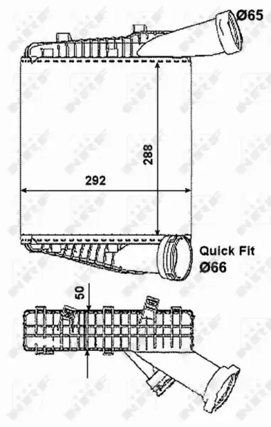 NRF CHŁODNICA POWIETRZA INTERCOOLER 30178 