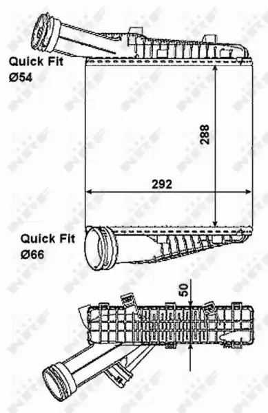 NRF CHŁODNICA POWIETRZA INTERCOOLER 30198 