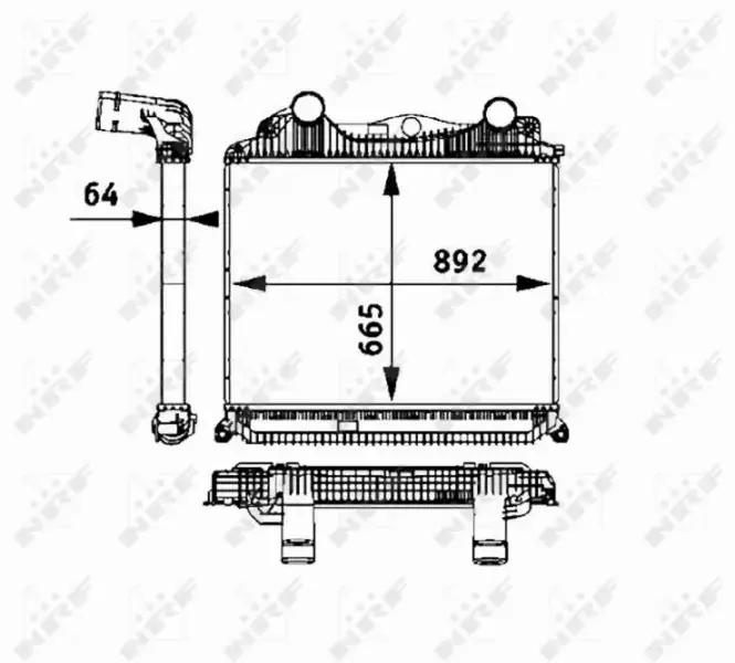 NRF CHŁODNICA INTERCOOLER 30206 