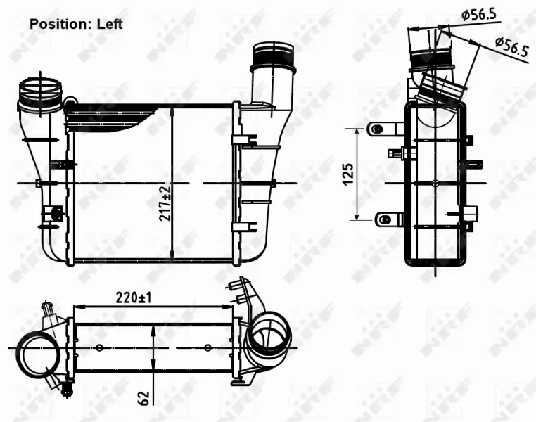 NRF CHŁODNICA POWIETRZA INTERCOOLER 30251 