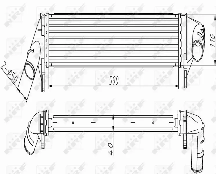 NRF CHŁODNICA POWIETRZA INTERCOOLER 30255 