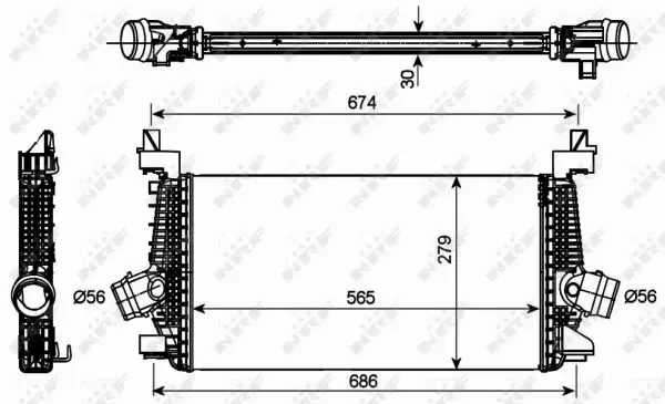 NRF CHŁODNICA POWIETRZA INTERCOOLER 30269 