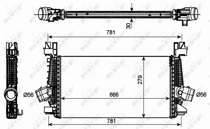 NRF CHŁODNICA INTERCOOLER 30270 