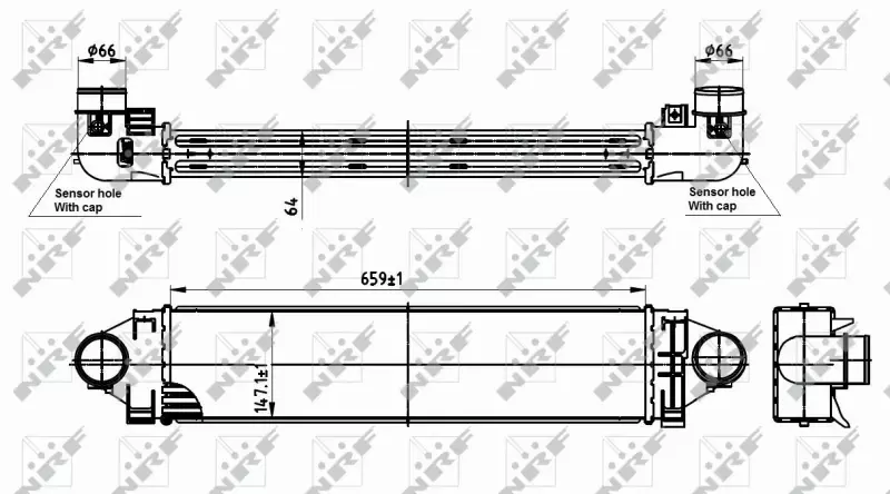 NRF CHŁODNICA POWIETRZA INTERCOOLER 30304 