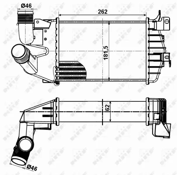 NRF CHŁODNICA POWIETRZA INTERCOOLER 30307 