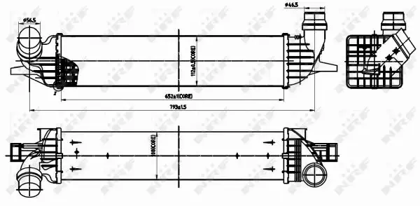 NRF CHŁODNICA POWIETRZA INTERCOOLER 30312 