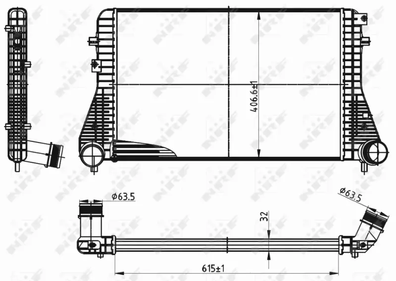 NRF CHŁODNICA POWIETRZA INTERCOOLER 30316 