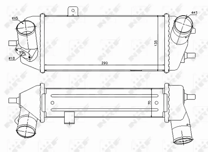 NRF CHŁODNICA POWIETRZA INTERCOOLER 30327 