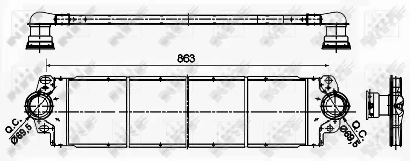 NRF CHŁODNICA POWIETRZA INTERCOOLER 30354 