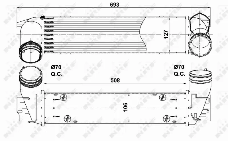 NRF INTERCOOLER 30386 