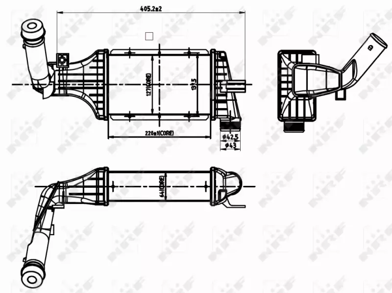 NRF CHŁODNICA POWIETRZA INTERCOOLER 30427 