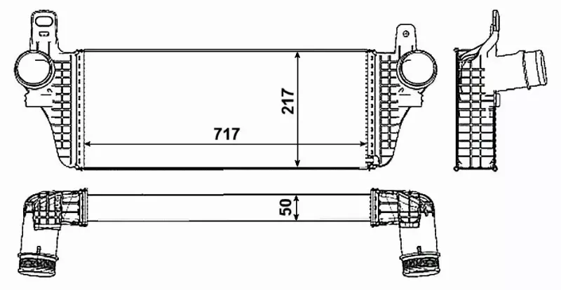 NRF CHŁODNICA INTERCOOLER 30466 