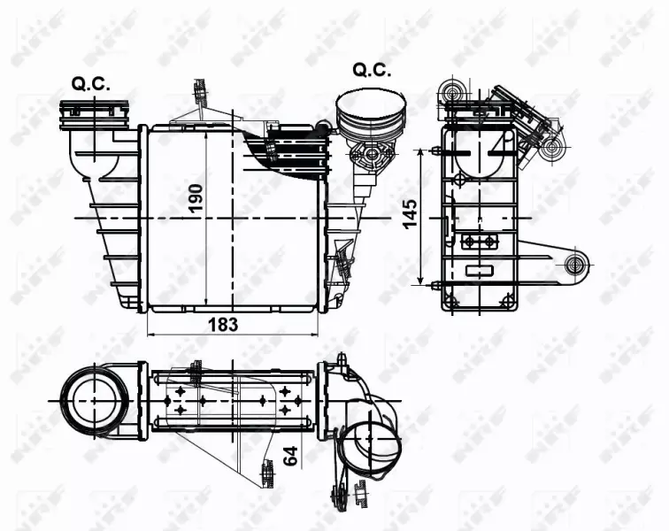 NRF CHŁODNICA POWIETRZA INTERCOOLER 30476 