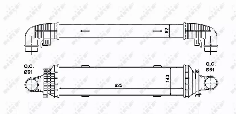 NRF CHŁODNICA POWIETRZA INTERCOOLER 30504 