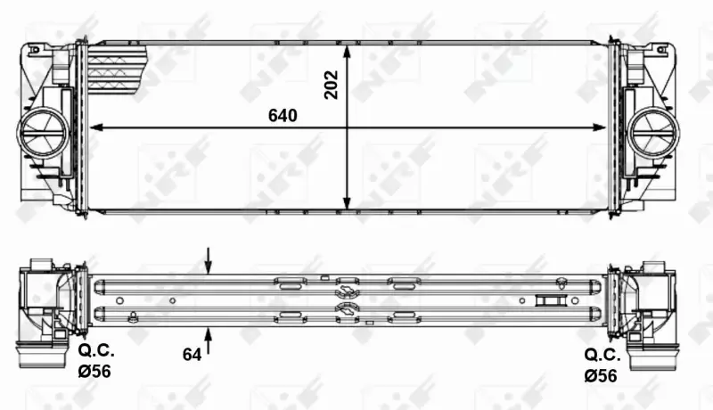 NRF CHŁODNICA POWIETRZA INTERCOOLER 30505 