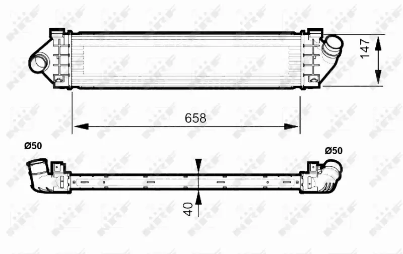 NRF CHŁODNICA POWIETRZA INTERCOOLER 30515 