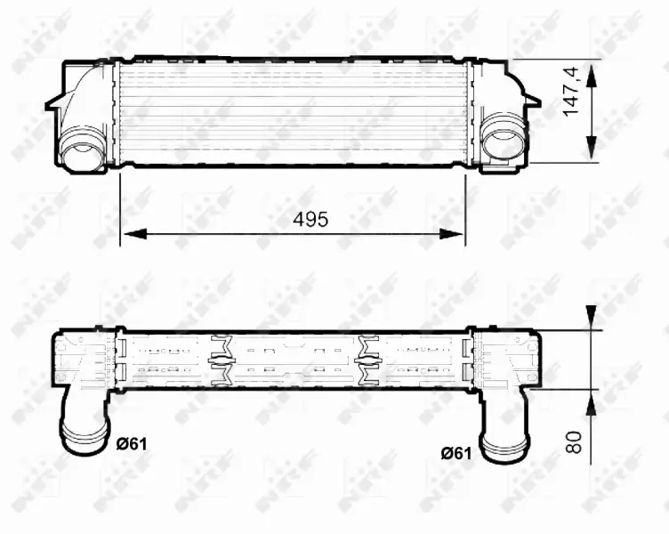 NRF CHŁODNICA POWIETRZA INTERCOOLER 30524 