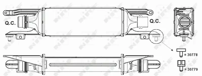 NRF CHŁODNICA POWIETRZA INTERCOOLER 30778 