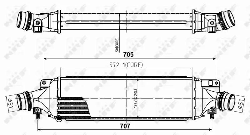 NRF CHŁODNICA POWIETRZA INTERCOOLER 30780 