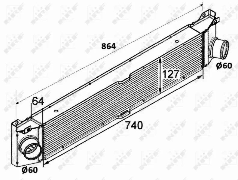 NRF CHŁODNICA POWIETRZA INTERCOOLER 30798 