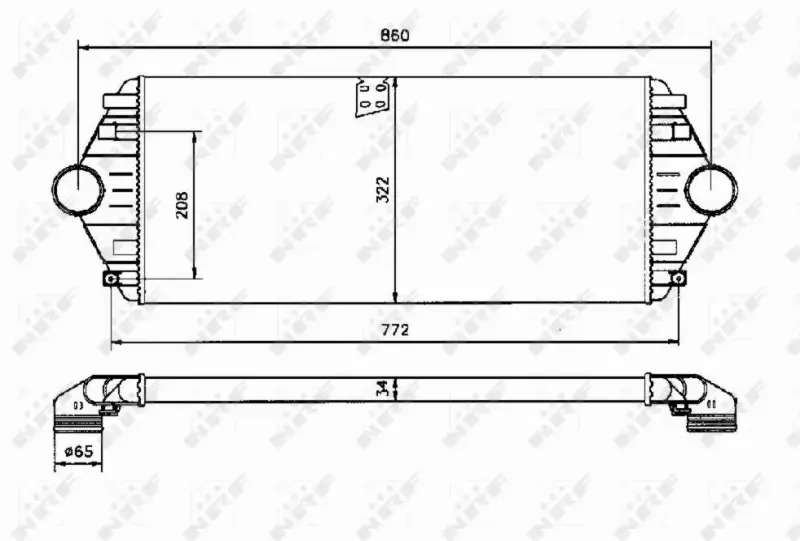 NRF CHŁODNICA POWIETRZA INTERCOOLER 30803 